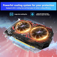Load image into Gallery viewer, AISURIX GTX 1050 Ti 4G Graphics Card, 128 Bit GDDR5 PCI Express 3.0 Graphics Card, DVI VGA HDMI Graphics Card with Twin Freeze Fans Gaming GPU (1050 TI), gold_24
