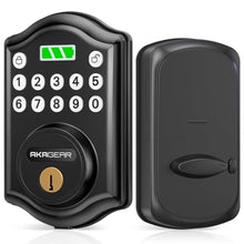 Load image into Gallery viewer, AkaGear Keyless Entry Door Lock with Keypad - Smart Deadbolt for Front Door with 2 Keys - Auto Lock - Easy Installation - DS10 Mini (Matte Black), MatteBlack_1
