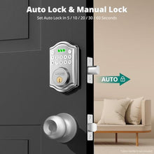Load image into Gallery viewer, AkaGear Keyless Entry Door Lock with Keypad - Smart Deadbolt for Front Door with 2 Keys - Auto Lock - Easy Installation - DS10 Mini (Satin Nickel), SatinNickel_5354

