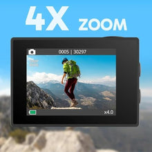 Load image into Gallery viewer, AKASO EK7000 4K30FPS 20MP WiFi Action Camera with EIS Ultra HD 131FT Waterproof Underwater Camera Remote Control 4X Zoom Support External Microphone, Silver_7944
