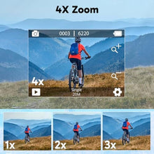 Load image into Gallery viewer, AKASO V50X Native 4K30fps WiFi Action Camera with EIS Touch Screen 4X Zoom 131 feet Waterproof Camera Support External Mic Remote Control (with Selfie Stick Tripod and Carry Bag), Gray_456
