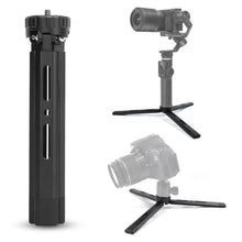 Load image into Gallery viewer, Akeipho Adjustable Aluminum Mini Tripod - Desktop Tabletop Stand for DSLR Cameras, Zhiyun Weebill/Smooth/Crane, DJI Ronin S/SC/RSC/RS, Osmo Mobile, Stabilizer Handle (4-Level Adjustable), Black_1
