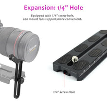 Load image into Gallery viewer, Akeipho Aluminum Quick Release Plate 120mm for DJI Ronin SC Gimbal,Camera Mounting Plate Compatible Arca-Swiss with 1/4" Hole for Gimbal Stabilizer Tripod, black_6353
