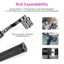 Load image into Gallery viewer, Akeipho Gimbal Grip Handle Handy Sling Handgrip for DJI Ronin S/SC / RSC2,Adjustable Gimbal Side Extension Cold Shoe Mount 1/4" 3/8" Holes Stabilizer Accessory Handle, Black_6408
