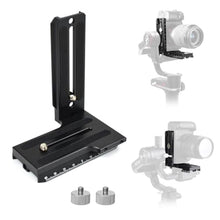 Load image into Gallery viewer, Akeipho Vertical Mount L Bracket for Zhiyun Weebill-S Crane 2/3S DJI Ronin-S, Quick Release L Vertical Plate with Counterweights for Zhiyun Gimbal Stabilizer, Black_1
