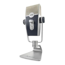 Load image into Gallery viewer, AKG Pro Audio Lyra Ultra-HD USB C Microphone for Recording, Streaming, Gaming, Podcasting, ASMR on PC and Mac, Condenser Mic for Laptop or Computer, Adjustable Stand, Plug and Play Blue and Silver_1
