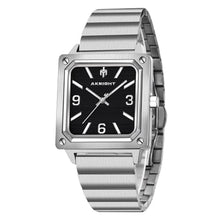 Load image into Gallery viewer, AKNIGHT Watches for Men Quartz Movement Watch, Waterproof Luminous Men's Watch, Stainless Steel Strap Business Watches, Square-Black_1

