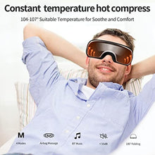 Load image into Gallery viewer, ALASKA BEAR Eye Massager Heat and Compression, Warm Therapy Mask, Temple Facial Massage for Eye Strain, Dry Eyes, BlackvisionWindow_950
