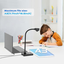Load image into Gallery viewer, AlKOR USB Document Camera for Teaching &amp; Distance Learning,Manual Focus Webcam with Mic, Foldable Design for Mac OS/Windows/Chromebook-Online Classes, Web Conferencing &amp; Live Demos,Remote Work, Black_4267
