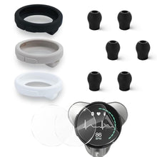 Load image into Gallery viewer, All-in-One Protection Kit for EKO CORE 500 Digital Stethoscope, 3 EPU Flexible Film, 3 Silicone Protective Cover, 6 Rubber Ear Tips, Round Protection for Daily Use, Compatible with EKO Stethoscope, BlackWhiteGrey_1
