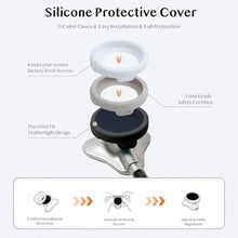 Load image into Gallery viewer, All-in-One Protection Kit for EKO CORE 500 Digital Stethoscope, 3 EPU Flexible Film, 3 Silicone Protective Cover, 6 Rubber Ear Tips, Round Protection for Daily Use, Compatible with EKO Stethoscope, BlackWhiteGrey_1990
