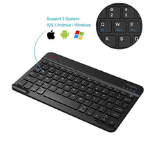 Load image into Gallery viewer, ALLIFE Universal Ultra Light Slim Portable Wireless Bluetooth 3.0 Keyboard for iOS iPad iPad Air, Pro, Mini, Android, Windows Tablets PC Smartphone with Protection Case Stand, Black_7069
