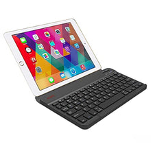 Load image into Gallery viewer, ALLIFE Universal Ultra Light Slim Portable Wireless Bluetooth 3.0 Keyboard for iOS iPad iPad Air, Pro, Mini, Android, Windows Tablets PC Smartphone with Protection Case Stand, Black_7070
