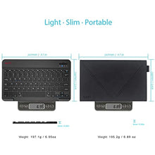Load image into Gallery viewer, ALLIFE Universal Ultra Light Slim Portable Wireless Bluetooth 3.0 Keyboard for iOS iPad iPad Air, Pro, Mini, Android, Windows Tablets PC Smartphone with Protection Case Stand, Black_7072
