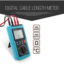 Load image into Gallery viewer, allsun Digital Electric Cable Resistance Tester Cable Wire Length Meter Ohm Resistance Meter Up to 30KM/100000 ft Measured in m(NOT AWG), Blue_8699
