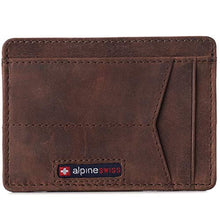 Load image into Gallery viewer, Alpine Swiss RFID Minimalist Oliver Front Pocket Wallet For Men Leather Hampton Collection Nubuck Tan, NubuckTan_1
