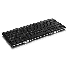 Load image into Gallery viewer, Aluratek Portable Aluminum Tri-Fold Bluetooth Keyboard (Standard Full-Size) with Built-In Rechargeable Battery for iPhone, Smartphone, iPad, Tablet, Mac, PC (ABLKO4F) Black_1
