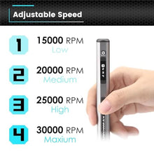 Load image into Gallery viewer, AM ARROWMAX Electric Mini Engraving Pen, HollowCup Motor, 42 Bits with Aluminum Case, OLED, Magnetic Charge, Mini Cordless Rotary Tool, Engraving Pen for Bead, Metal, Wood, Glass and Plastic (SGS), Standardgrey_5808
