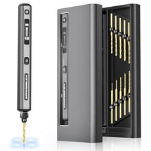 Load image into Gallery viewer, AM ARROWMAX Mini Drill Pen, 5-Speed, LED Lights, OLED Display, Aluminium Box, Resin Drill Set With 10 Small Bits, 3/32-Inch Shank, For Jewelry Making, Wood, Plastic,(SDS), Silver_1
