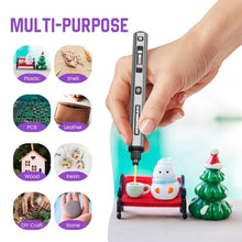Load image into Gallery viewer, AM ARROWMAX Mini Drill Pen, 5-Speed, LED Lights, OLED Display, Aluminium Box, Resin Drill Set With 10 Small Bits, 3/32-Inch Shank, For Jewelry Making, Wood, Plastic,(SDS), Silver_5872
