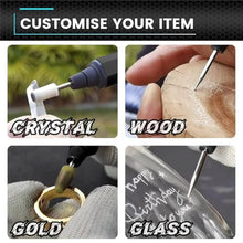 Load image into Gallery viewer, AM ARROWMAX Mini Engraving Pen, HollowCup Motor, 42 Bits with Aluminum Case, OLED, Magnetic Charge, Mini Cordless Rotary Tool, Engraving Pen for Bead, Metal, Wood, Glass and Plastic (SGS),Black, Standardblack_27
