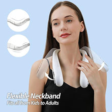 Load image into Gallery viewer, AMACOOL Bladeless Neck Fan, Mothers Day Gifts for Mom, Gifts for Father Dad Husband, Rechargeable Wearable Fan for Men Women Hot Flashes Relief Travel Outdoor Sports Golf Cruise Essentials 2026, White_2277
