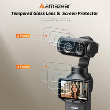 Load image into Gallery viewer, AMAZEAR Lens Screen Protector for Insta360 Luna Ultra (6 Pack), Insta 360 Luna Ultra Accessories Tempered Glass Lens Screen Cover, 9H, HD, Bubble-Free, Scratch Resistant, Clear_295
