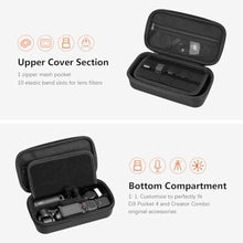 Load image into Gallery viewer, AMAZEAR Portable Carry Case for DJI OSMO Pocket 4 / Xtra Muse, Pocket4 Accessories Hard Shell Bag for Protection, Storage, Organizer, with Shoulder Strap, Black_371
