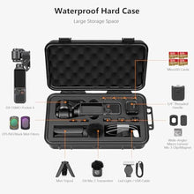 Load image into Gallery viewer, AMAZEAR Waterproof Hard Case Compatible with DJI OSMO Pocket 4 / Xtra Muse, Pocket4 Creator Combo Accessories Small Hard Shell Cover Travel Box for Carrying, Protection, Storage, Organization, Black_710
