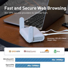 Load image into Gallery viewer, GL.iNet GL-MT3000 Beryl AX Wi-Fi 6 Travel Router, 2.5G WAN, VPN, OpenWrt | Wi-Fi 6 dual band 574Mbps 2.4GHz plus 2402Mbps 5GHz, 2.5G WAN, gigabit LAN, USB 3.0

