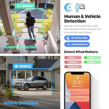 Load image into Gallery viewer, Amcrest UltraHD 4K (8MP) Outdoor Security IP Turret PoE Camera, 3840x2160, 98ft NightVision, 125 FOV, IP67 Weatherproof, MicroSD Recording (256GB), IP8M-T2599EW-AI-V3 (White), Black_1519

