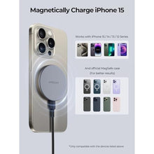 Load image into Gallery viewer, AMEGAT Wireless Charging Pad, MagFusion Aura 15W Fast Charging Qi2 Certified Magnetic Wireless Charger Compatible with MagSafe for iPhone17/16/15/14/13/12 Series, Grey_7311
