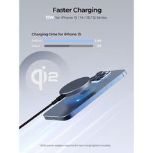 Load image into Gallery viewer, AMEGAT Wireless Charging Pad, MagFusion Aura 15W Fast Charging Qi2 Certified Magnetic Wireless Charger Compatible with MagSafe for iPhone17/16/15/14/13/12 Series, Grey_7312

