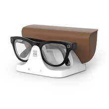 Load image into Gallery viewer, AMVR Magnetic 2-in-1 Charging Dock Compatible with Ray Ban Meta Wayfarer/Skyler/Headliner Smart Glasses Case Accessories, Charger with LED Indicator(Not Compatible with Oakley,Blayzer and Display), White_1

