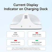 Load image into Gallery viewer, AMVR Magnetic 2-in-1 Charging Dock Compatible with Ray Ban Meta Wayfarer/Skyler/Headliner Smart Glasses Case Accessories, Charger with LED Indicator(Not Compatible with Oakley,Blayzer and Display), White_678

