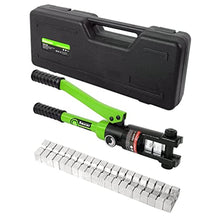Load image into Gallery viewer, AMZCNC 12 Ton Hydraulic Wire Crimper Battery Cable Lug Terminal Crimping Tool w/Total 10 Die Size Cable Lug Crimping Tools_1
