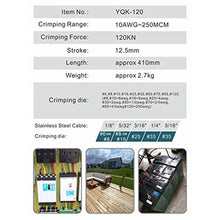 Load image into Gallery viewer, AMZCNC 12 Ton Hydraulic Wire Crimper Battery Cable Lug Terminal Crimping Tool w/Total 10 Die Size Cable Lug Crimping Tools_3112
