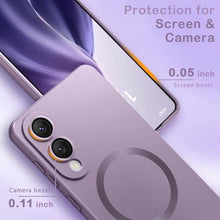 Load image into Gallery viewer, Amzfield for Samsung Galaxy S25 Edge Case Compatible with MagSafe for Women Men Girls [Camera Lens Protector] Magnetic Matte Cute Slim Soft Silicone Bumper Shockproof Metallic Phone Case, Purple_750
