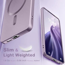 Load image into Gallery viewer, Amzfield for Samsung Galaxy S25 Edge Case Compatible with MagSafe for Women Men Girls [Camera Lens Protector] Magnetic Matte Cute Slim Soft Silicone Bumper Shockproof Metallic Phone Case, Purple_751
