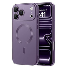 Load image into Gallery viewer, Amzfield Magnetic for iPhone Case [Compatible with Magsafe] [Full Camera Protection] Cute Slim Shockproof Bumper Soft Silicone Matte Metallic Lustre Phone Case for Women, Purple, for iPhone 17 Pro Max_1
