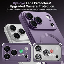 Load image into Gallery viewer, Amzfield Magnetic for iPhone Case [Compatible with Magsafe] [Full Camera Protection] Cute Slim Shockproof Bumper Soft Silicone Matte Metallic Lustre Phone Case for Women, Purple, for iPhone 17 Pro Max_594
