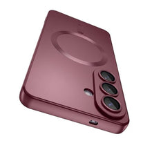Load image into Gallery viewer, Amzfield Magnetic for Samsung Galaxy S26 Case for Women Men Girls [Compatible with MagSafe] [Camera Lens Protector] Matte Cute Slim Soft Silicone Bumper Shockproof Metallic Phone Case, Burgundy_1
