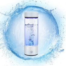 Load image into Gallery viewer, AMZWATER Hydrogen Water Bottle Generator, Glass Portable Hydrogen Water Bottle with SPE PEM Technology Hydrohealth, Ion Bottles Hydrogen Water Ionizer for Office, Home, Travel, Daily Drinking, White_1
