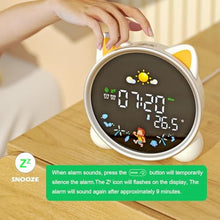 Load image into Gallery viewer, ANALOI Kids Alarm Clock, OK to Wake Clock for Kids, Stay in Bed Clock and Sleep Training, Nap Timer Temperature Detect Cute Room Decor, Gift Ideas for Kids Toddler Boy Girl, Cat_188
