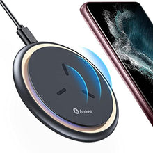Load image into Gallery viewer, andobil Wireless Charger [2022 Advanced Chip] Qi-Certified 15W/10W/7.5W Safest Wireless Charging Pad Compatible Samsung Galaxy S22/S22 Ultra/S21/S21 Fe/S20/S10/Note 20/10, iPhone 13/13 Pro/12/11/XS/X, PremiumBlack_1
