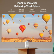 Load image into Gallery viewer, [Android TV/Voice Control] Wanbo T2 Ultra ASA 3.0 Smart Projector with WiFi and Bluetooth, Native 1080P FHD, 500 ANSI, 10W Bi-Channel DSP Stereo Speakers, Portable Movie Projector for Indoor Outdoor, TUltraWhite_5591
