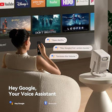 Load image into Gallery viewer, [Android TV/Voice Control] Wanbo T2 Ultra ASA 3.0 Smart Projector with WiFi and Bluetooth, Native 1080P FHD, 500 ANSI, 10W Bi-Channel DSP Stereo Speakers, Portable Movie Projector for Indoor Outdoor, TUltraWhite_5592
