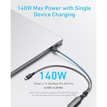 Load image into Gallery viewer, Anker 2-in-1 USB C to USB C Cable, 140W Max (1-Pack, 6 ft, Black)_659
