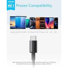 Load image into Gallery viewer, Anker Cable [2 Pack 6ft], USB A to USB C Cable for iPhone 17 Series,Samsung Galaxy S10 S10+, LG V30, Beats Fit Pro and More (Black)._1456
