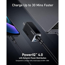Load image into Gallery viewer, Anker GaNPrime 65W, PPS Fast Compact Foldable Charger for MacBook Pro/Air, iPad Pro, Galaxy S23/S22, Note20, iPhone 15/Pro/Pro Max, Pixel, and More, PhantomBlack_1419
